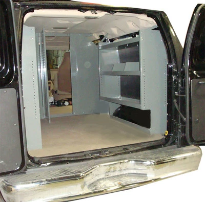 Unidad de estantería para furgoneta - Ahorro de espacio - Tamaño completo Ford Transit techo bajo - 45Lx44Hx13D Foto 1 de 4