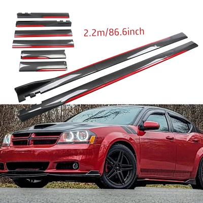 For Honda Odyssey Carbon Fiber Look 86.6" Side Skirt Extension Spoiler Splitter Foto 1 de 4