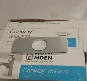 Moen Conway Deck Plate. WS84923 Bathroom Faucet Chrome New Deck Plate Only! - Picture 1 of 4