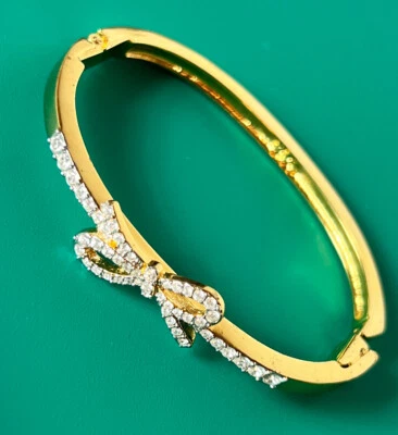 Brazalete Brazalete Swavoski Cisne Tono Dorado Arco Firmado Foto 1 de 4