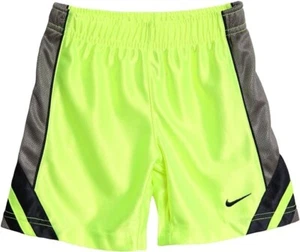 Nike Boys Basketball Shorts Volt/Navy - Size 7 - Picture 1 of 1