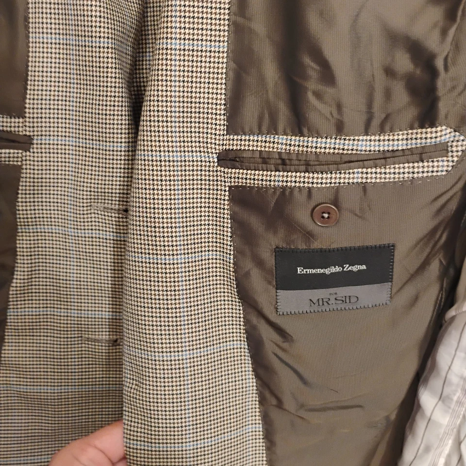 Abrigo deportivo de lana Ermenegildo Zegna Check para hombre 54R 44R 3btn  Foto 1 de 4