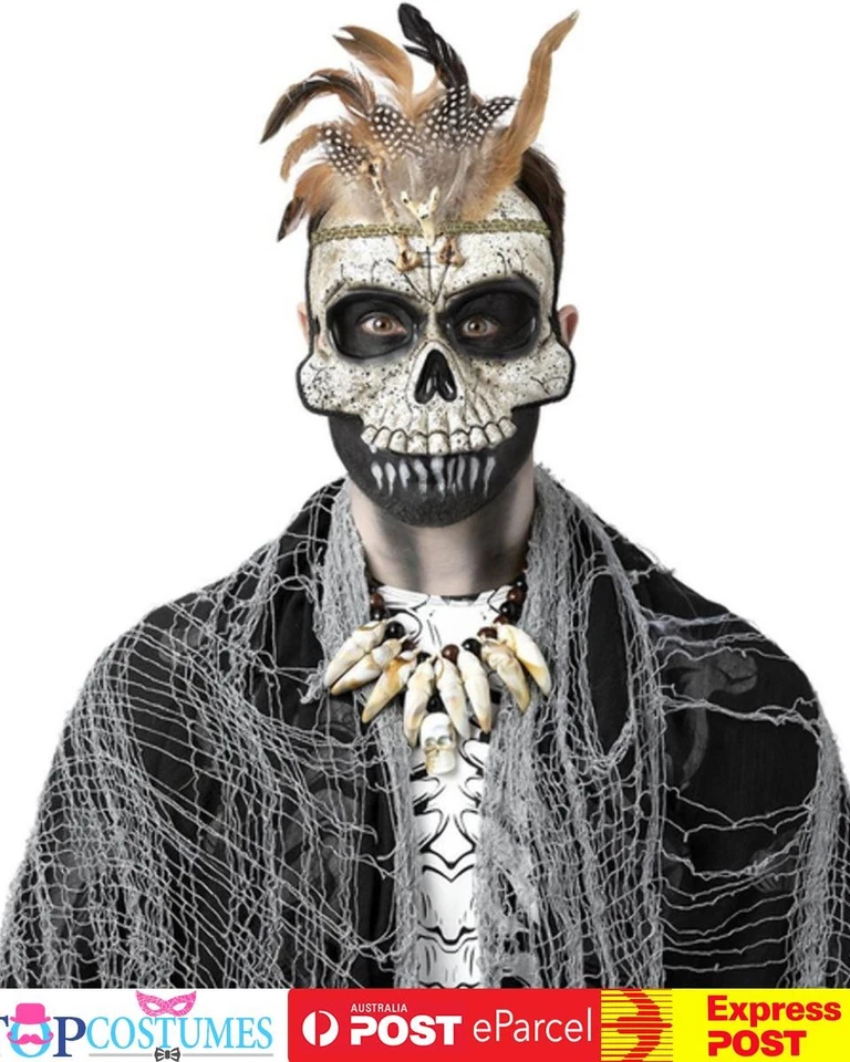 Voodoo Skulls Bone Eyemask Halloween Skeleton Costume Accessory - image 1 of 1