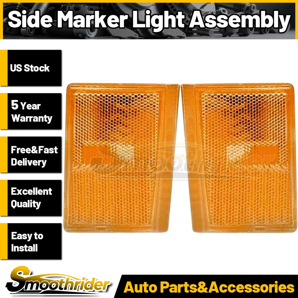 TYC 2pcs Left Right Side Marker Light Assembly For Chevrolet C1500 1988-1993 - Image 1 of 4