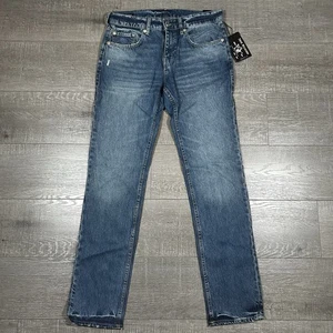 True Religion Rocco Relaxed Skinny Jeans Herren W32 x L32 Blau Denim Neu mit Etikett - Bild 1 von 8