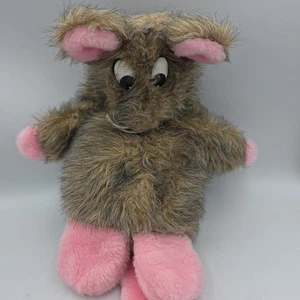 Peluche pupazzi giocosi vintage che ingoiano topo grigio ratto alto 16" RARO - Foto 1 di 9