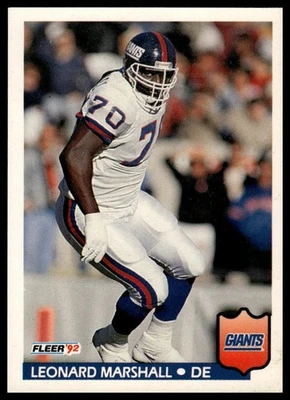 1992 Fleer #297 Leonard Marshall - Image 1 of 2