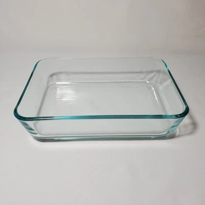 PYREX USA Rectangular Baker Clear Tinted Glass 3 Cups Style 7210 - Image 1 of 4