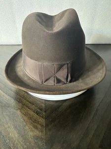 London NY Hat Platinum Beaver size 7 Brown - Details in Listing - Picture 1 of 16