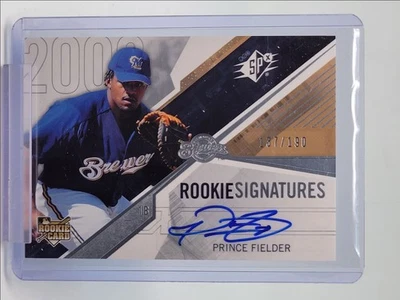 PRINCE FIELDER 2006 UD SPX ROOKIE SIGNATURES BREWERS RC AUTO /190 Q5476 - Image 1 of 2