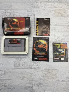 Mortal Kombat (Super Nintendo, SNES, 1999) CIB, probado/funciona, con póster - Imagen 1 de 19