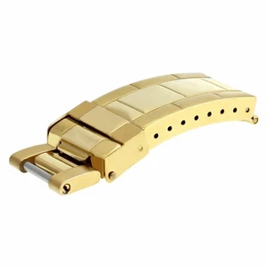 OYSTER WATCH BAND FLIP LOCK EXTENSION CLASP FOR ROLEX SUBMARINER GMT WATCH GOLD - Picture 1 of 4