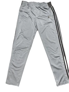 Adidas Track Pants Mens Large Gray Essentials 3-Stripes Tricot Athletic DW4163 - Picture 1 of 8