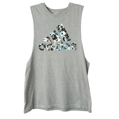 Camiseta sin mangas Adidas para mujer The Got-To Performance Climalite gris pequeña Foto 1 de 4