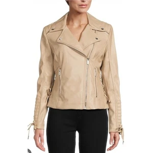 #457 BLUE. guess leather jacket - Picture 1 of 7