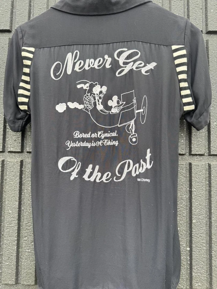TK Takeo Kikuchi x Disney Mickey Bowling Shirt Negro Talla 2 - Imagen 1 de 4