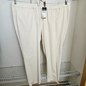 NEW Ulla Popken Womens 28 Sienna Lightweight Elastic Waist Comfort Fit Pants Tan - Picture 1 of 9