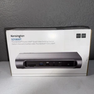 Kensington SD5800T Thunderbolt 4 and USB4 Quad 4K Display Docking Station NEW - Afbeelding 1 van 8