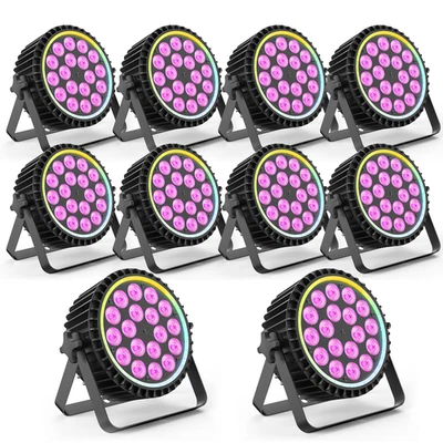 180W 18LED PAR Light RGBW Stage Bar Wash Lighting DMX DJ Disco Party Show Light - Image 1 of 4