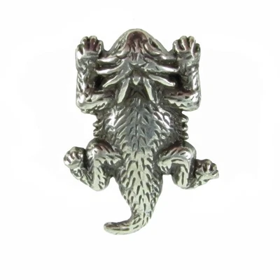 Texas Horn Toad Lizard Screw Back Concho Leather Craft Western Saddle Accessory - Image 1 of 2
