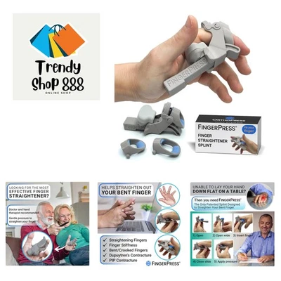 Gray Finger Orthosis Splint for Dupuytren's Contracture | Medium Size Adjustable - Image 1 of 4