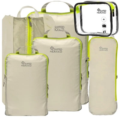 SUITEDNOMAD Juego de Cubos de Embalaje de Compresión Ultraligeros, Maleta y Mochila T... Foto 1 de 4