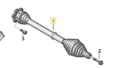 Audi A4 A5 Q5 S4 S5 2010-2012 eje delantero CV OEM 8K0407271Q Foto 1 de 4