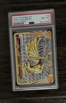 2016 Pokémon Ninetales Break #16 XY Evolutions PSA 8 Graded Card - Image 1 of 2