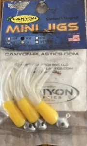 Canyon Plastics Mini Jigs 1/32 Yellow/White 3 Pack - Picture 1 of 3