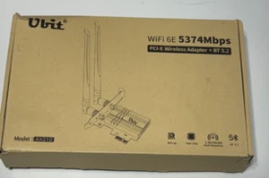 AX210 WiFi 6E PCI-E Network Adapter Card Bluetooth 5.3 Wifi Antenna for Desktop - Picture 1 of 3