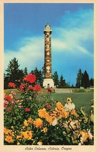 Astor Column, Astoria, Oregon, Unposted Chrome Vintage PC - Picture 1 of 2