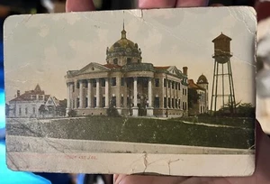 Copiah County MS Court House & Jail Postmark 1912 Postcard - Picture 1 of 2