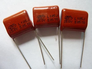 5pcs 250V 105 J 1uf 1000nf 1000000pf P15 CL21 CBB metal film capacitor - Picture 1 of 1