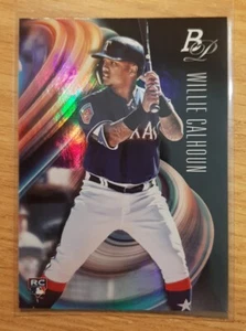 2018 BOWMAN PLATINUM WILLIE CALHOUN ROOKIE #43 TEXAS RANGERS - Picture 1 of 2