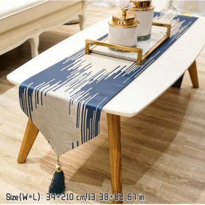 Luxury Table Runners with Tassel Fringe Tablecloth Bed Flag for Birthday Party - Image 1 of 4