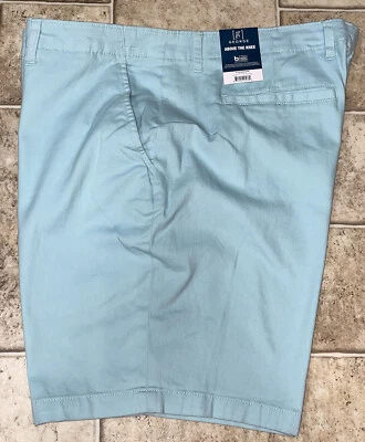 NWT Mens George Aqua Cloud Flat Front Above The Knee Shorts Size 40 - Image 1 of 4