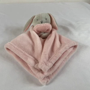 A175 Blankets & Beyond Pink Gray Bunny Rabbit Plush 13" Stuffed Toy Lovey - Picture 1 of 3