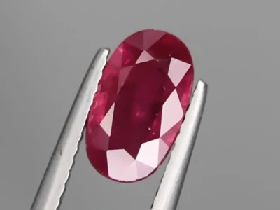 Natural Ruby 2.30ct 10x6mm Loose Faceted Gemstone Oval Cut SI Big Beautiful - Image 1 of 4