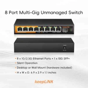 8-Port 2.5Gbps Ethernet Switch with 1-Port 10G SFP+ Uplink - Picture 1 of 18