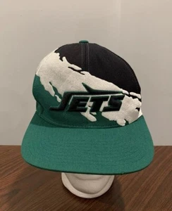 MITCHELL & NESS SNAPBACK CAP, HAT NEW YORK JETS PAINTBRUSH SPLASH VINTAGE NFL - Picture 1 of 13