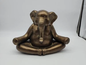 Pier 1 Imports Gold Meditierender Yoga ELEFANT Statue Indoor/Outdoor SELTEN Rarität - Bild 1 von 19