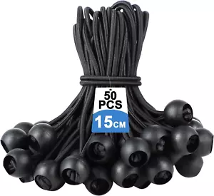 Confezione Da 50 Cordini Elastici Con Sfera – Tendeurs per Teloni, Corda Elastic - Foto 1 di 12