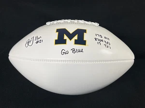 Jeremy Gallon Signed & Multi Inscribed Stat Michigan Wolverines Football JSA COA - Picture 1 of 8