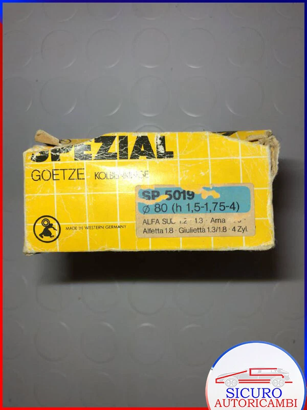SERIE FASCE GOETZE SP5019 PER ALFA SUD 1.2-SPRINT-ARNA GIULIETTA GT/GTV 75-90 - Immagine 1 di 1