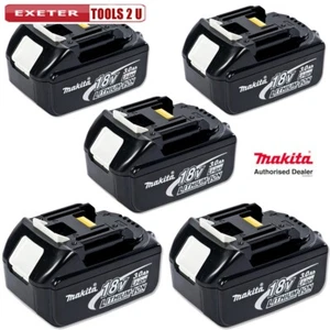 5 x Genuine Makita BL1830B 18v 3.0ah Li-Ion LXT Lithium Ion Battery Star Batt - Picture 1 of 2