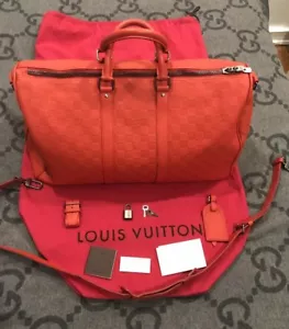 NEW WITH TAGS 100% AUTHENTIC LOUIS VUITTON DAMIER INFINI KEEPALL BAG 45 DUFFLE - Picture 1 of 12