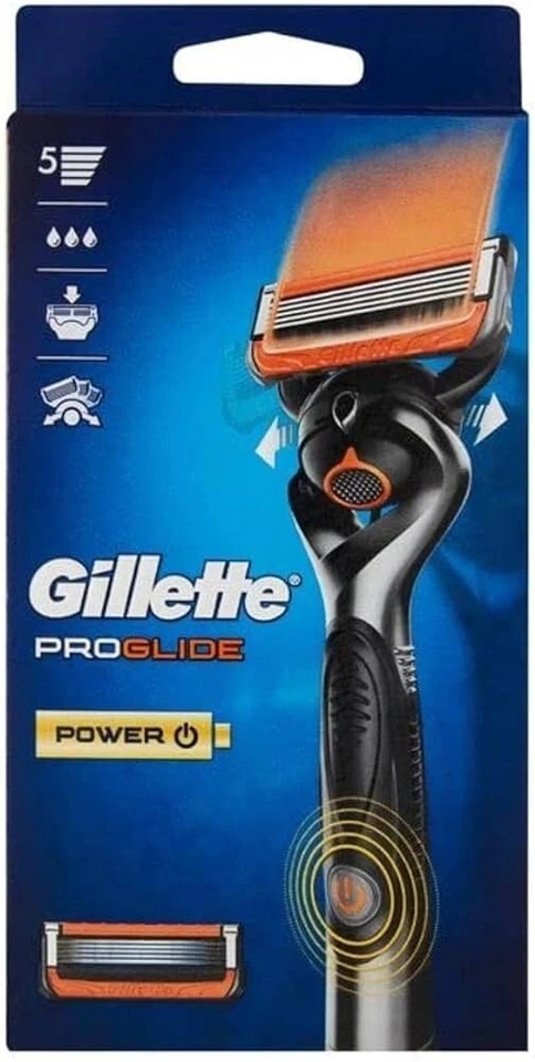 RASOIO FUSION 5 PROGLIDE POWER COMPLETO PER UOMO DA BARBA ORIGINALE
