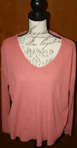 Suéter para mujer Wild Fable LS coral talla XS cuello en V suave cálido damas nuevo con etiquetas - Imagen 1 de 5