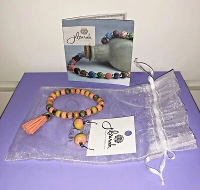 Jilzarah Ohrringe & Jilzarah Armband Ton Perlen Handarbeit Wunderschön - Bild 1 von 4