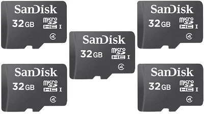 5 x SanDisk 32GB Micro SDHC SD Class 4 UHS-I TF Memory Card SDSDQM-032G Retail - Image 1 of 3